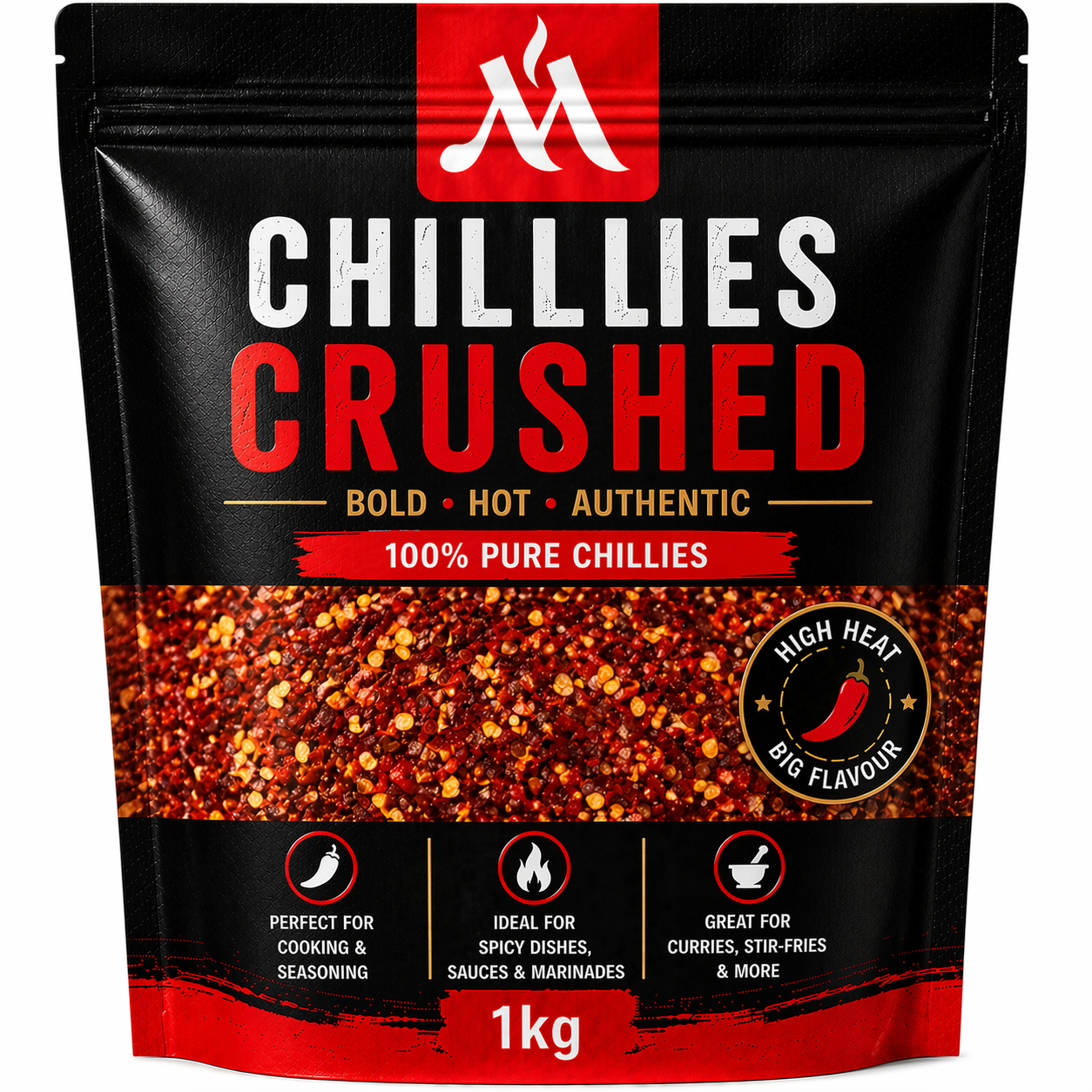 Chillies Crushed 1kg