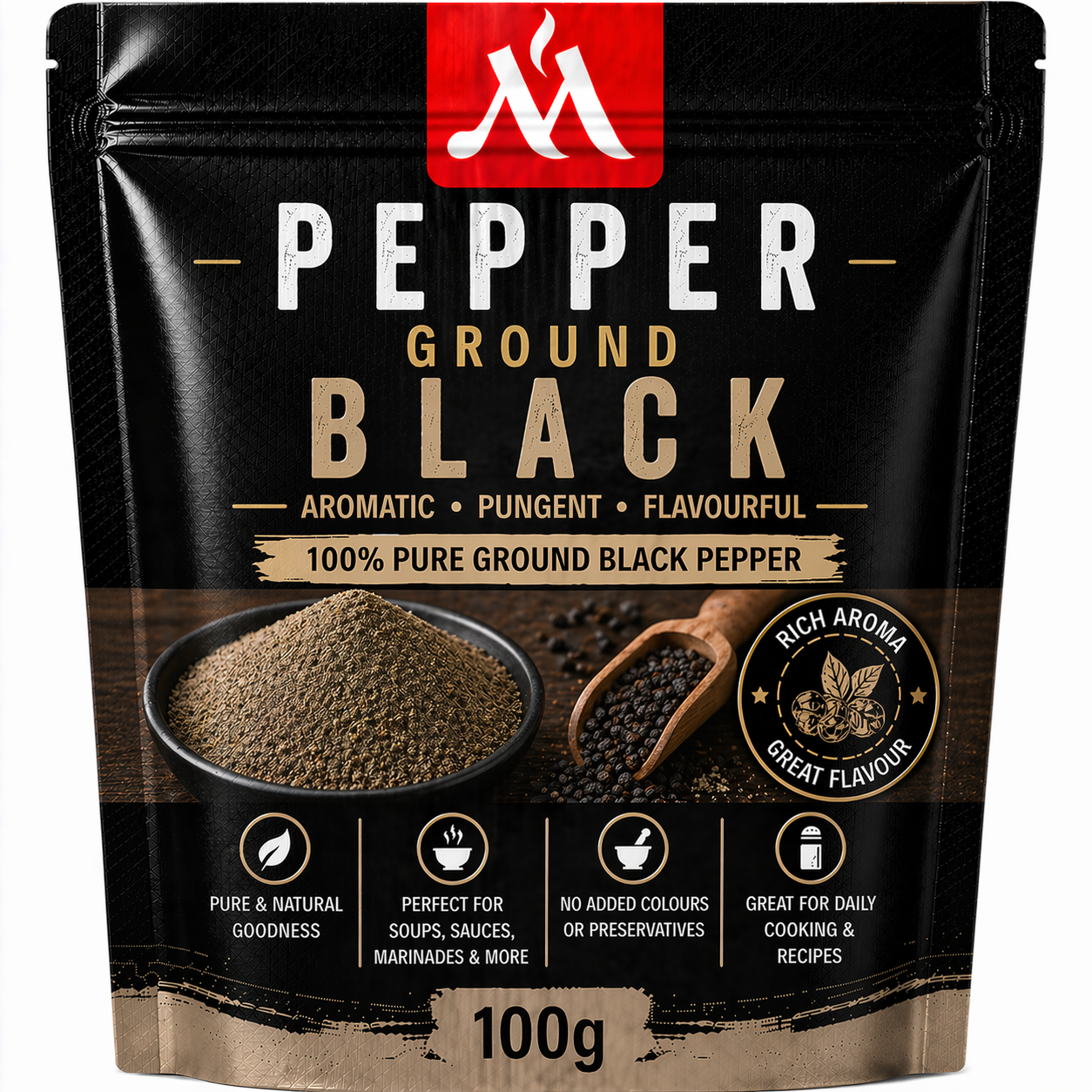 Pepper Ground Black